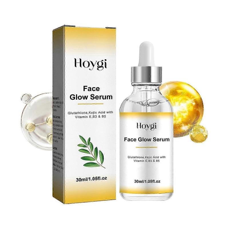Hoygi Face Glow Serum, Prevent Sunburn Moist Fine Lines Shine Bright Skin Firming Anti-Aging Essence