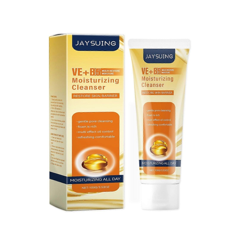 Jaysuing Vitamin B5 Nourishing Facial Cleanser For Daily Cleansing, Gentle Moisturizing And Refreshing Skin Care