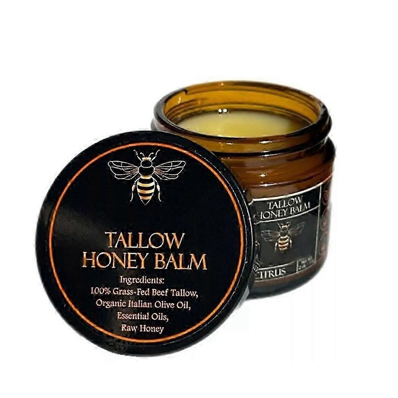 Organic Grass-Fed Beef Tallow Balm with Raw Honey 1-3pcs