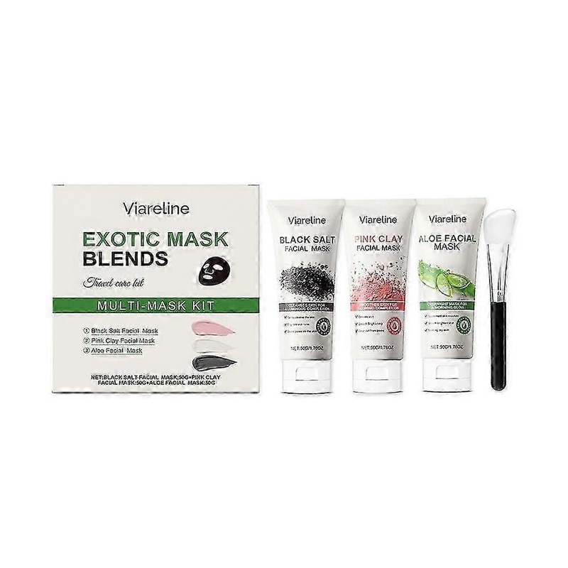 Travel-Size Facial Mask Set - 4 Exotic Blends for Glowing Skin