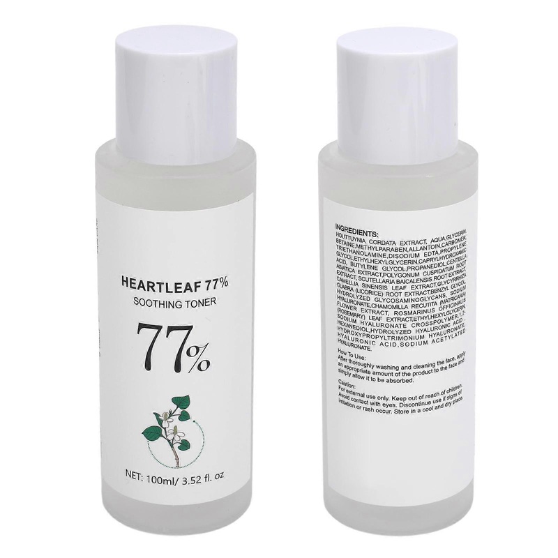 100ml Moisturizing Toner Redness Reducing 77% Houttuynia Extract Calming Hydrating Facial Water for Daily Skin Care