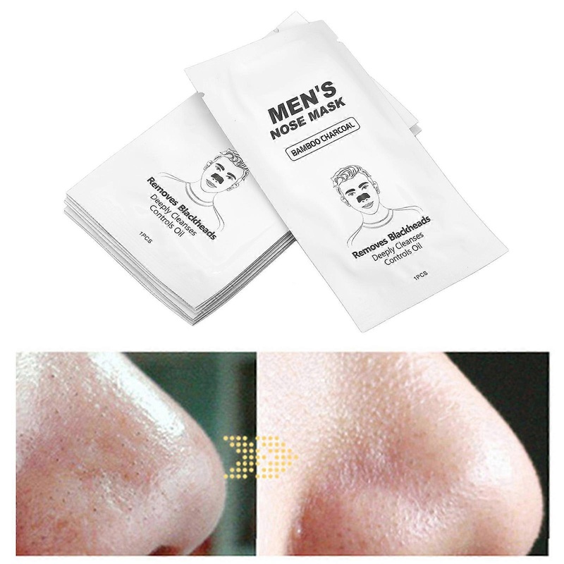 10pcs Black Peel Off Nose Strips Blackhead Remover Deep Cleansing Gentle Skin Care Strips for Men