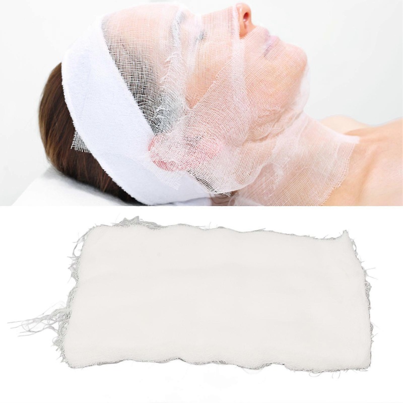 200 Sheets Facial Mask Gauze Breathable Strong Absorption Disposable Thin Full Cover Beauty Gauze