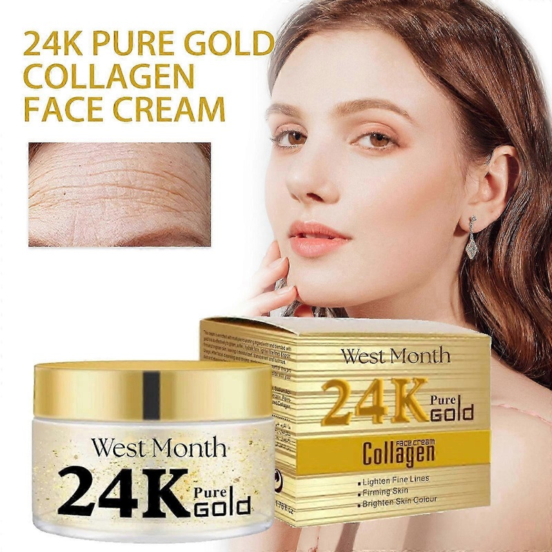 24K Gold Collagen Cream for Face,Reduces Age Spots,Fine Lines Wrinkles Lifting Firming Improve Skin Elasticity Anti-aging Cream