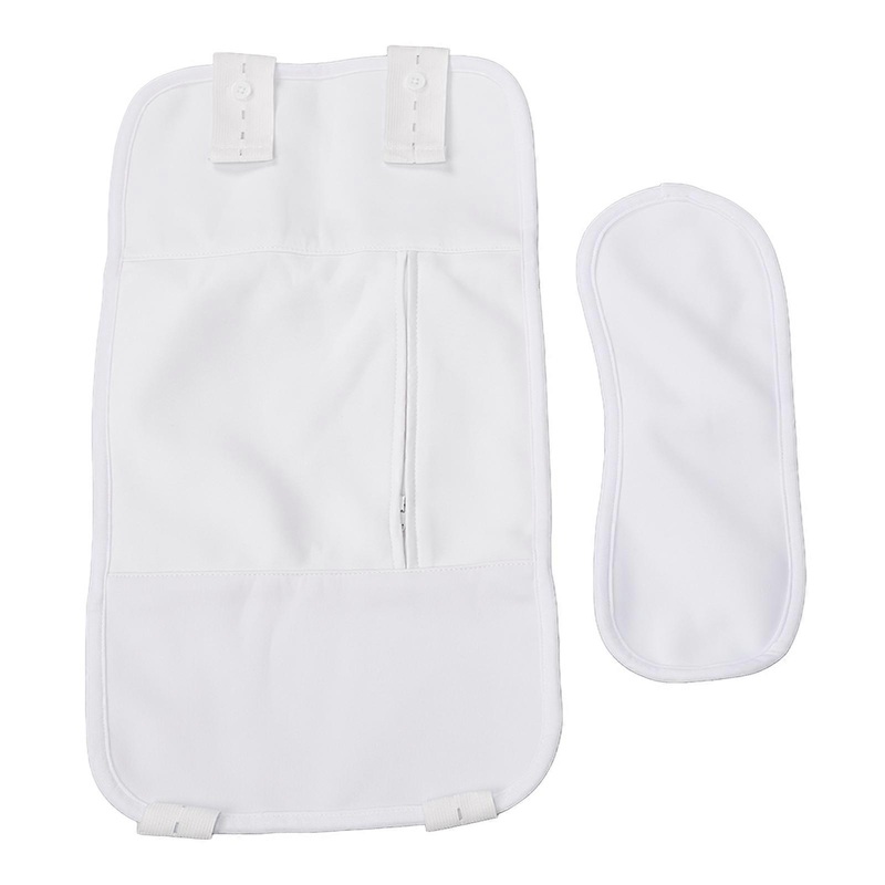 Castor Oil Pack Wrap Reusable Organic Washable Button Castor Oil Waist Neck Pack White