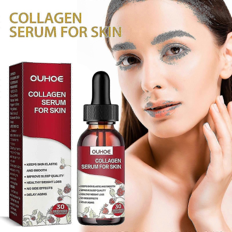 OUHOE Collagen Essence fades fine lines, rejuvenates skin, lifts and tightens skin, slims body, anti-wrinkle essence, anti-aging skin care kit     -38