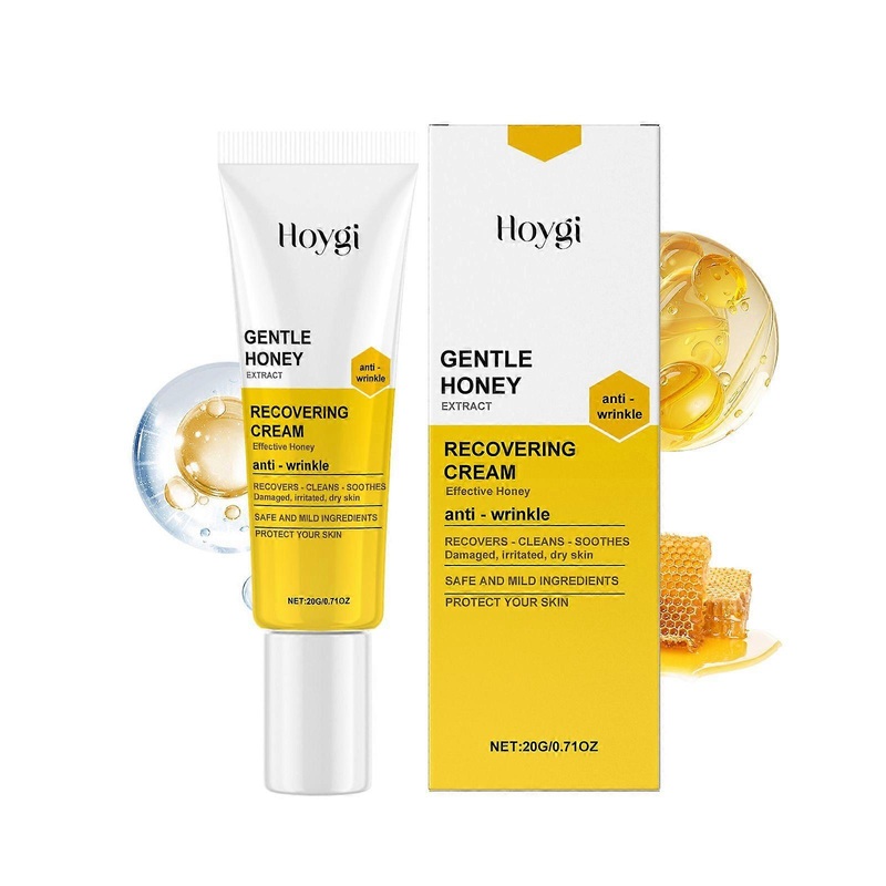Recovering Cream, Gentle Honey Repair Cream, Helps Repair Damaged, Irritated and Dry Skin, Anti-Wrinkle Deep Hydrating Moisturizing Cream for All Skin