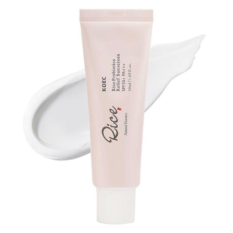 Rice Sunscreen SPF 50+, Relief Sun Rice + Probiotics SPF 50 + Sun Cream, Moisturizing Organic Suncream Factor 50 for Face Body, Refreshing, Lightweigh