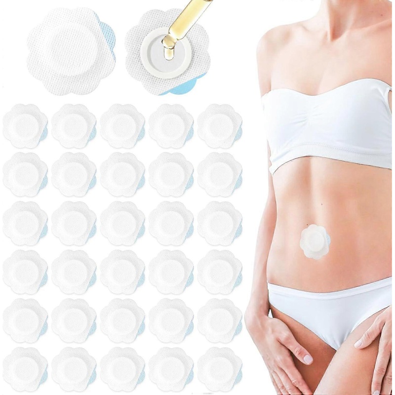 2025 Latest Model  30 Pcs Castor Oil Pack Wrap for Belly Button, Single-Used
