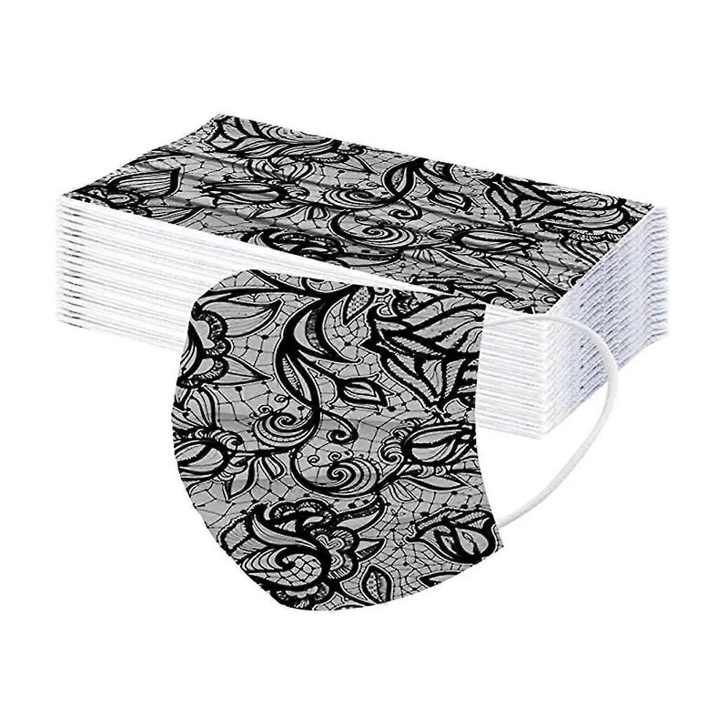 50-Pack Festive Christmas Print Face Masks  Breathable and Washable