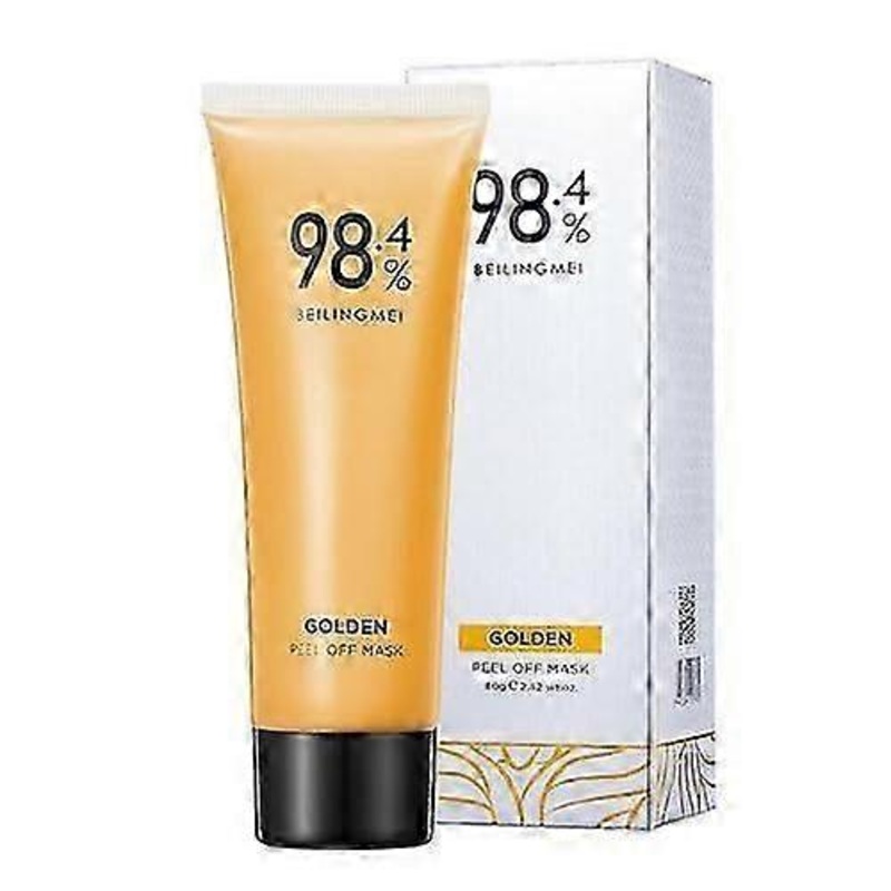 Golden Peel Off Face Mask, 98.4% Beilingmei Gold Foil Peel-off Facial Mask, Tear Off Mask, Includes Gold Leaf, Cleanses Pores, Moisturises Deep Cleans
