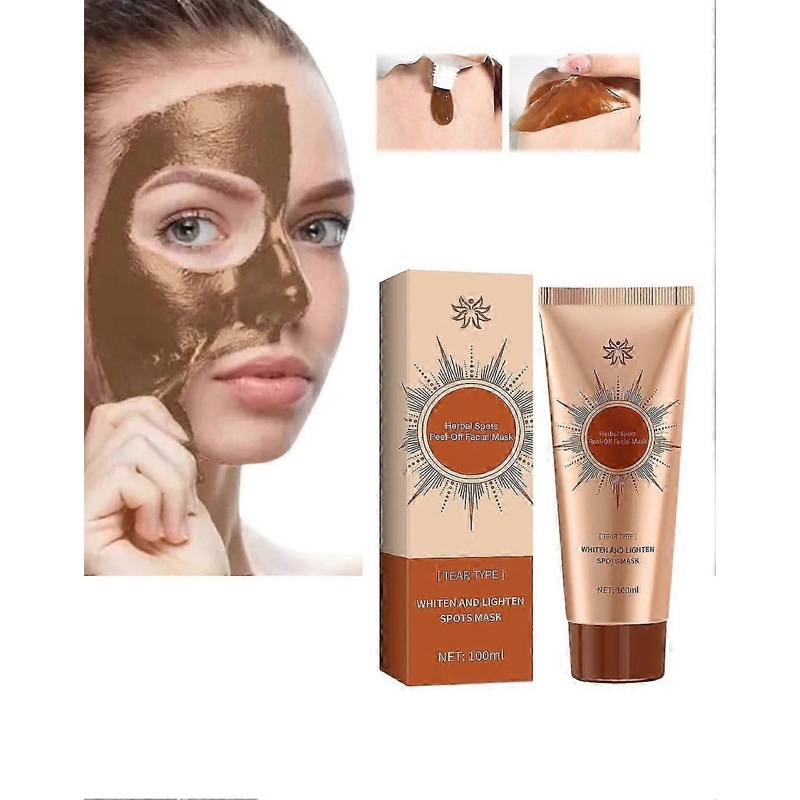Herbal Spots Peel-Off Facial Mask, Facial Mask, No-Clean Tear-Off Peel off Face