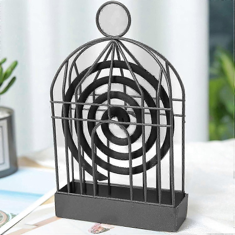 Metal Mosquito Repellent Spiral Holder - For Home And Bathroom (black)