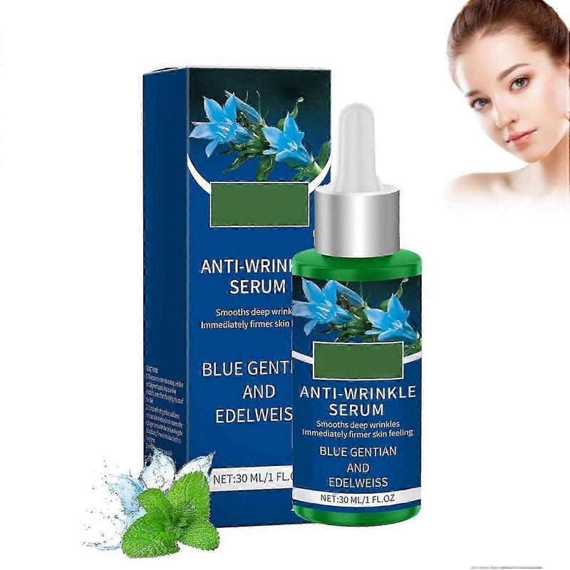Organic Anti-Wrinkle Serum Blue Gentian & Edelweiss Natural Anti-Ageing Face