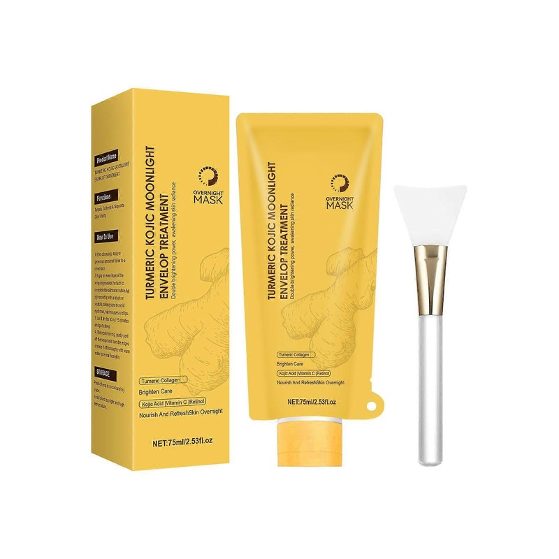 Turmeric Overnight Wrapping Peel Off Mask Nourishes Dull Uneven Skin With Hydrolyzed For Glowing Skin And Improved Elasticity Pre-makeup Prep
