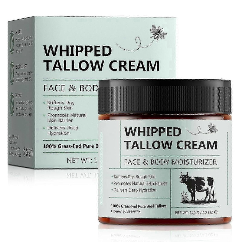 1-3x Grass-Fed Tallow Skin Care Cream 120g - Moisturizing Face & Body Balm, Grass-fed Beef Tallow Balm Anti-Aging Skin Care Kits 2025