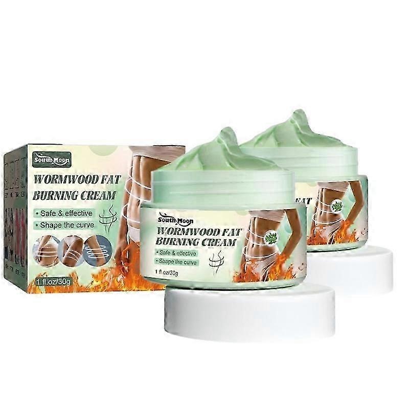2Pcs Wormwood Lymph Unclog Hot Cream, Anti-cellulite Fat Burning Cream 30g