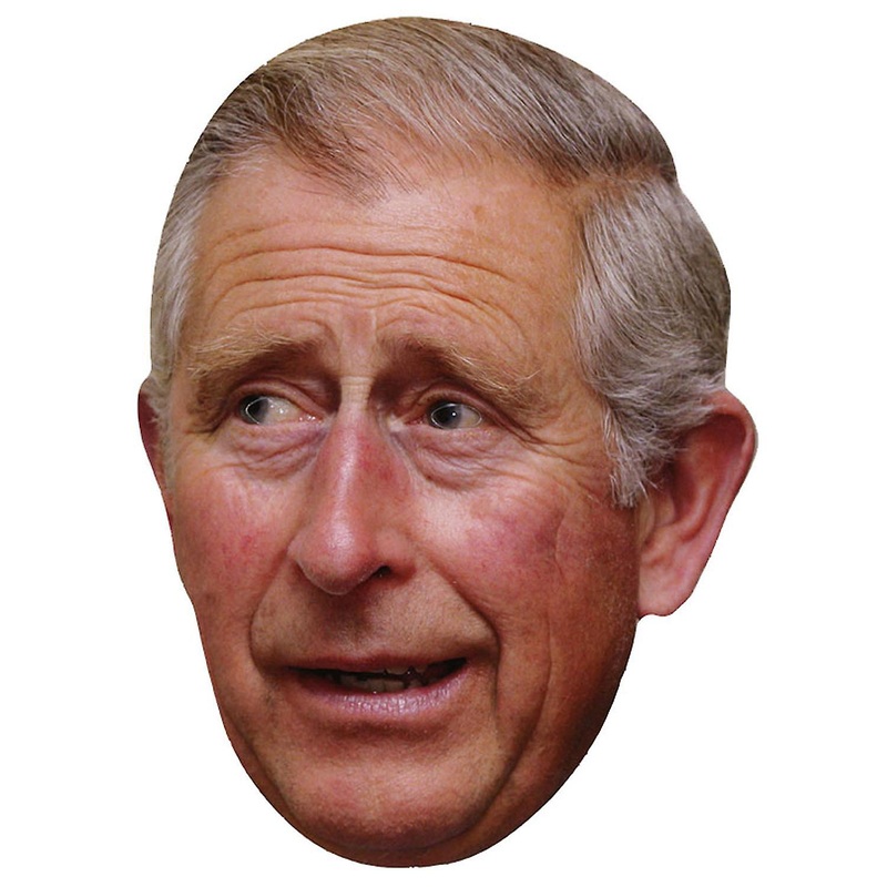 King Charles III Royal Single 2D Card Party Face Mask