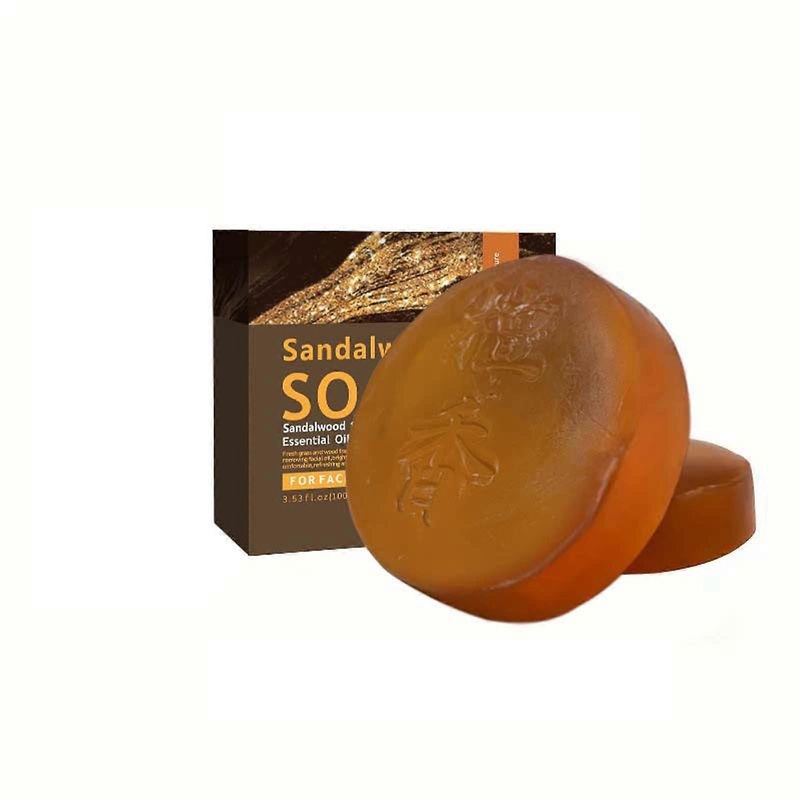 Sandalwood Soap: Body cleansing and moisturizing, bath and shampoo, 100g A refreshing choice.