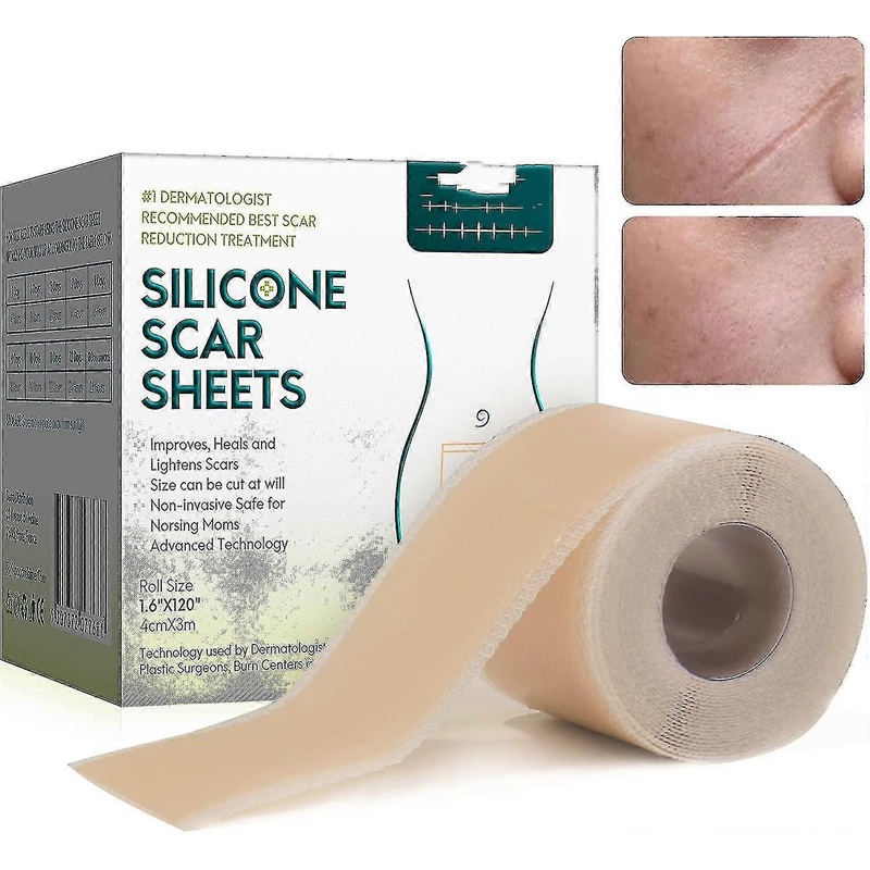 Silicone Plasters For Scars, Silicone Scar Films For Surgeries, Caesarean Section, Keloids, Burns,silicone Scar Tape-4cm*3m