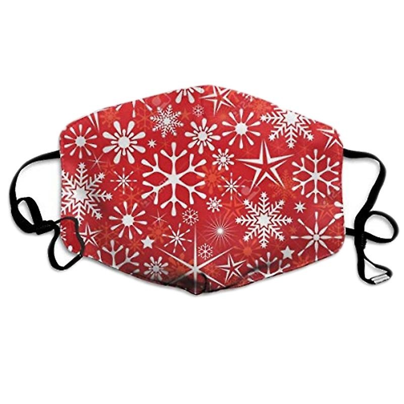 Unisex Funny Christmas Dustproof Cotton Face Mask Cartoon Reindeer Snowflake Tree Santa Washable Holiday Mouth Cover