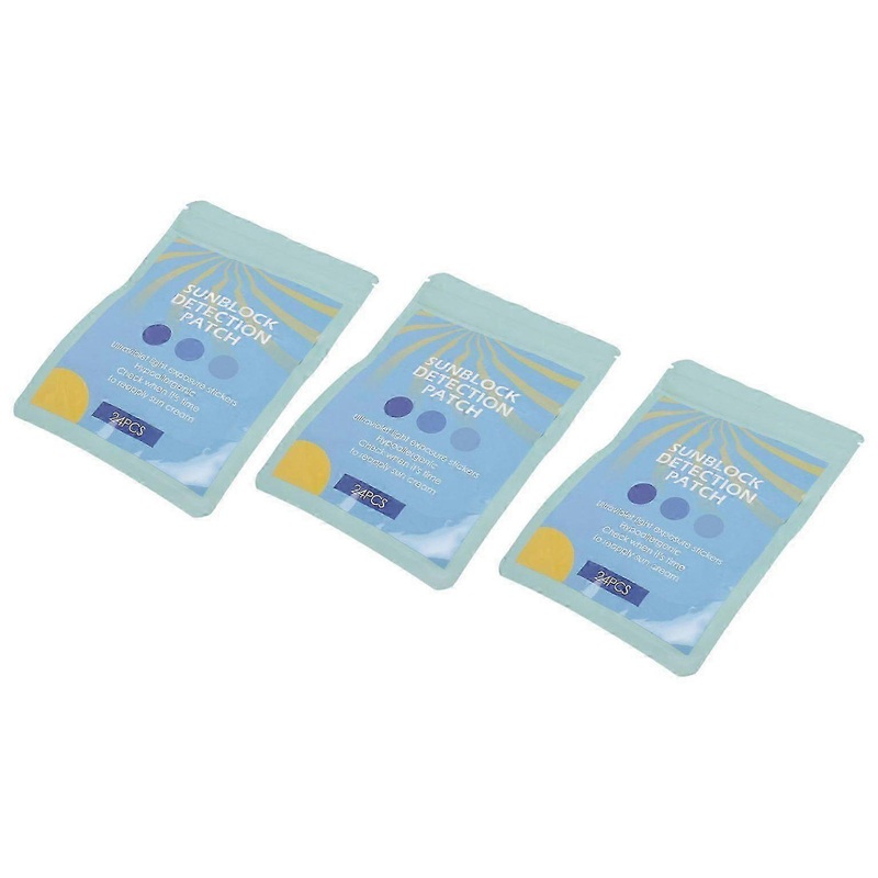 UV Sunblock Detection Stickers - 24PCS x 3 Pack for Effective Sun Protection