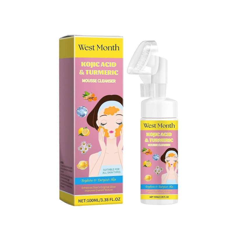 100ml Turmeric Cleanser: Brightening, cleansing, gentle care, nourishing foaming cleanser.