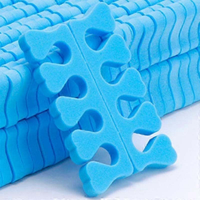 100pcs Sponge Toe Separator Soft Nail Art Finger Separator Divider Spacer Manicure Pedicure Tool Blue