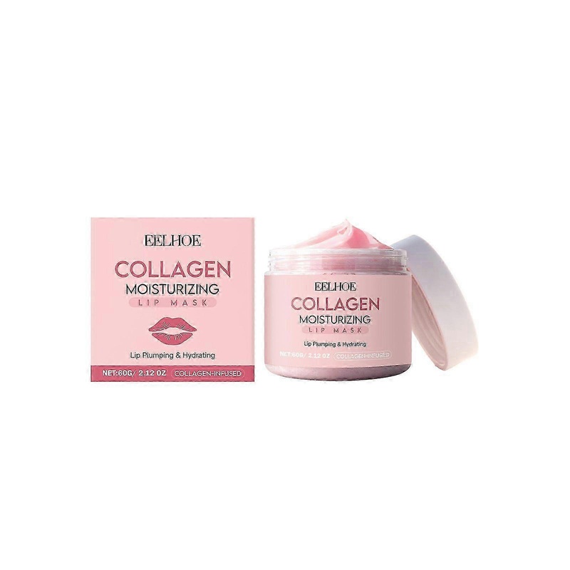 1-3X Lip Mask - Raspberry & Collagen, Vegan Lip Balm, Lip Moisturizer, Overnight Hydrating Lip Treatment with Collagen, Lip Scrub Exfoliator Intensive