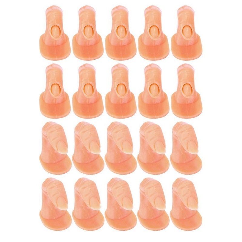 20PCS Nail Art Training Fingers, Fake Finger Models for Manicure Practice, No Nails Included, Ideal for Beginners and Salon Artists