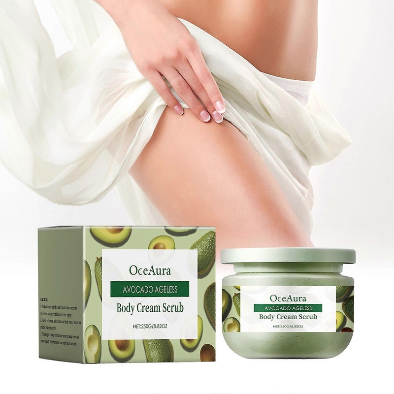 250g Avocado Body Scrub: Cleanses and exfoliates, revitalizes and softens skin.