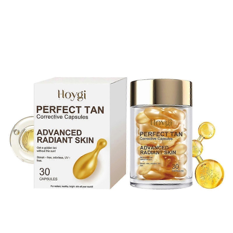 Advanced Radiant Skin Capsules with Natural Oils - Hydrating & Bronzing Formula for Summer Glow, Lightweight Non-Greasy Tanning Support, 30 Count 2025