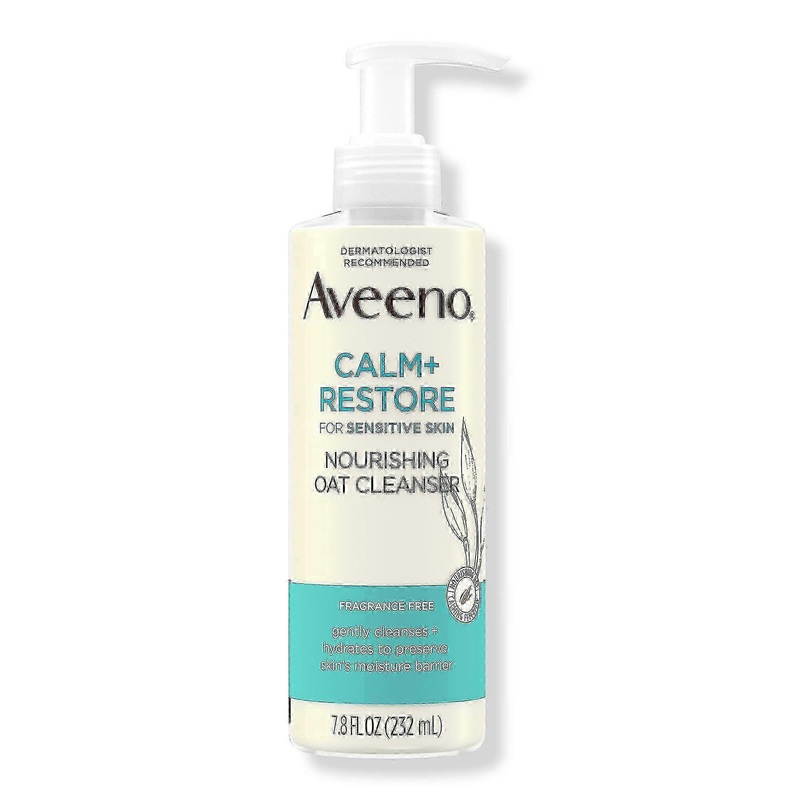 Aveeno Calm + Restore Nourishing Oat Facial Cleanser, 7.8 Oz