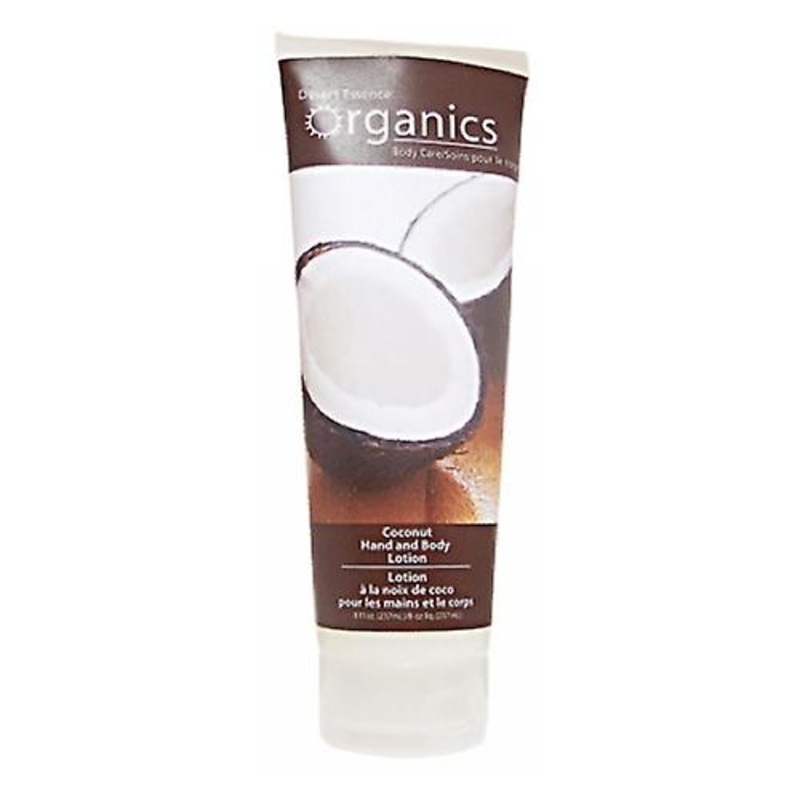 Desert Essence Hand & Body Lotion, Coconut 8 Oz (Pack of 4)