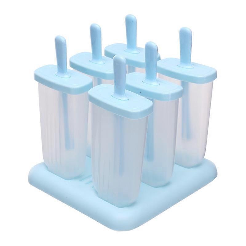Stick moulds, 6 popsicle ice cream molds with sticks, tested and BPA free, reusable