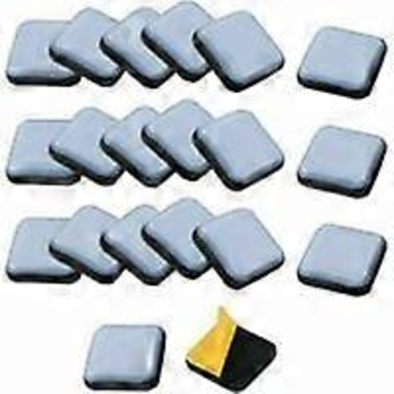 TCGG-24 PCS Glisss Patins de Meubles Patins en Tflon Auto-Adhsifs pour Meubles Carrs Gliss Patins de Chaise en Tflon 2525mm Patins Gliss pour Chaise,