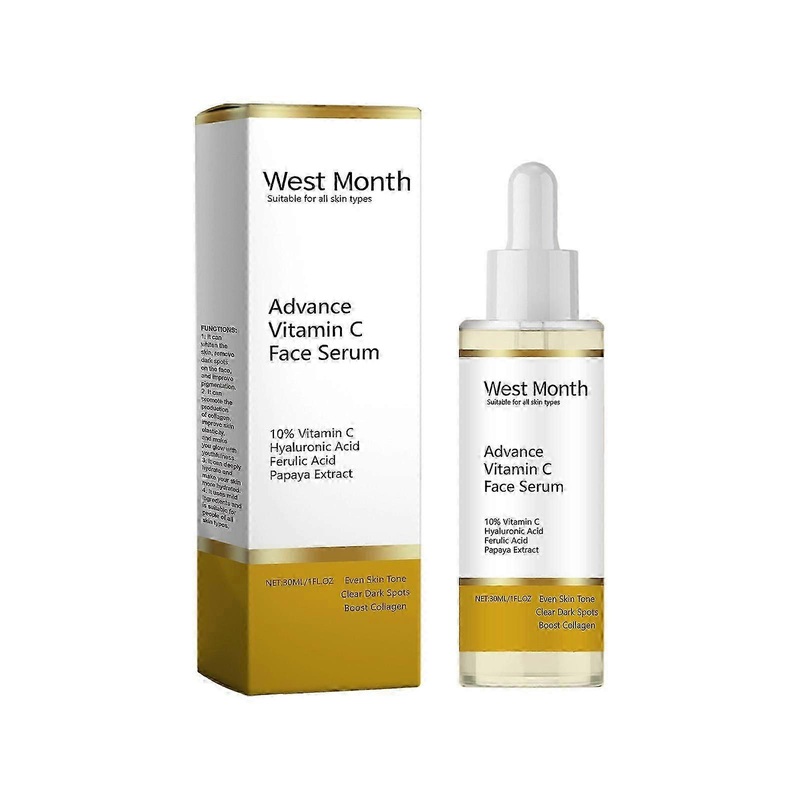 Vitamin C Brightening Serum with Hyaluronic Acid and Glycerin for Radiant, Hydrated Skin, 30ml