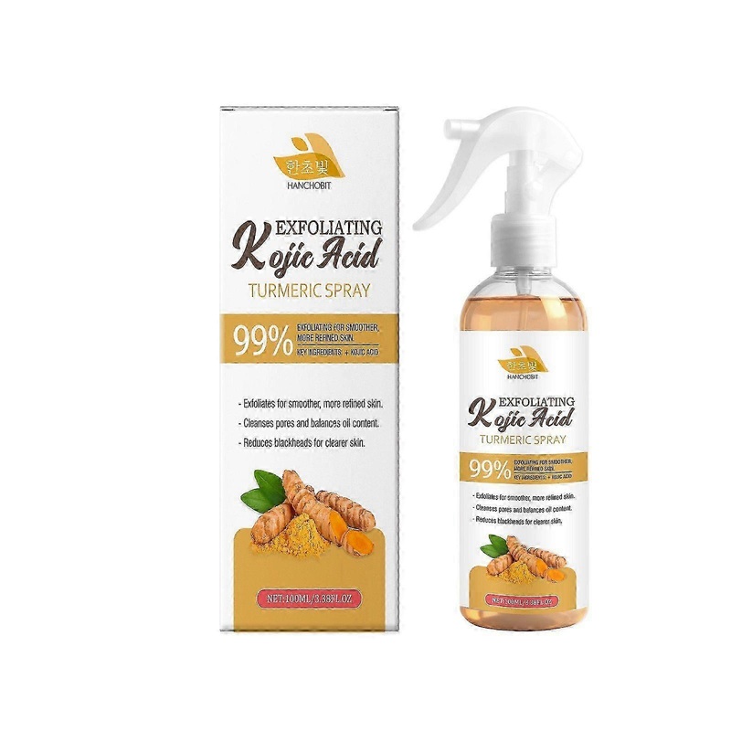 1-3X Keratin Care Kojic Acid Turmeric Spray - Gently Exfoliating and Hydration of Skin and Supports Smoother, for Face, Body & Feet
