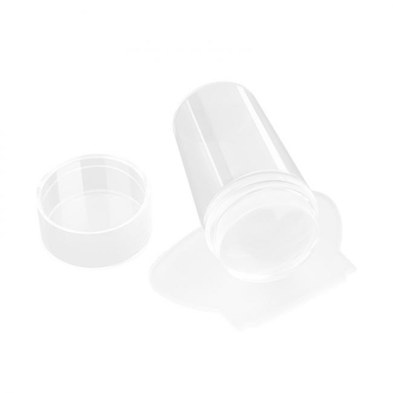 1 pc transparent nail stamp with scraper nail stamp in one size