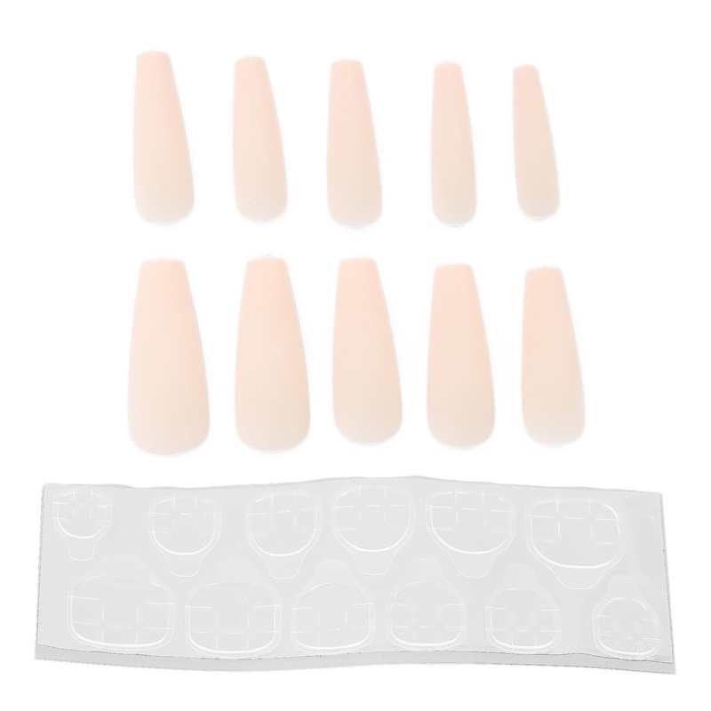 10 pcs Long Coffin Shaped Glossy False Nails Artificial Press on Full Cover Fake Nail Tips