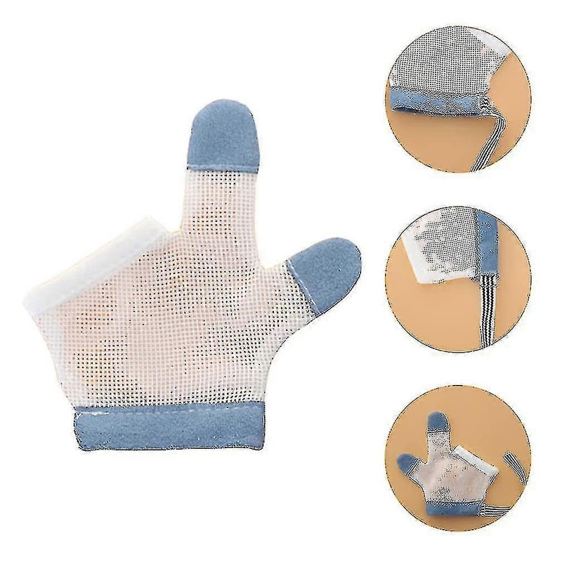 2 Pairs of Breathable Finger Guards to Prevent Thumb Sucking for Kids - Soft Pink Design