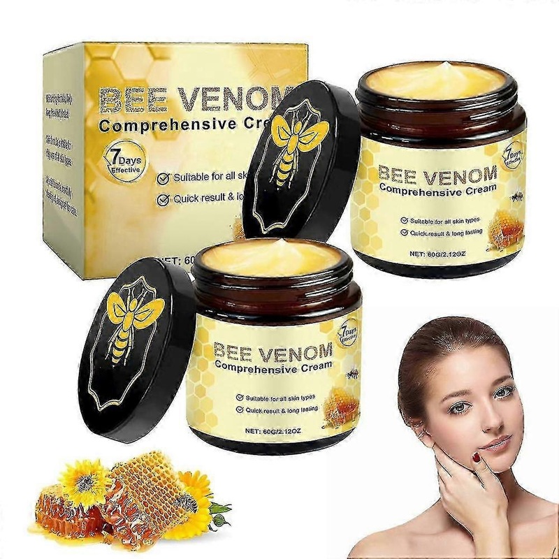 3-Pack Bee Venom Skin Care Set: Repair Cream, Comprehensive Cream, and Anti-Wart Serum