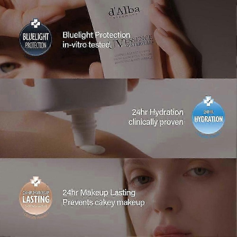 d'alba Piedmont Truffle Waterfull Essence Sunscreen, Vegan Skincare, Lightweight Sunscreen with BROAD SPECTRUM SPF 50+, Glowy, Safe for all Skin Types