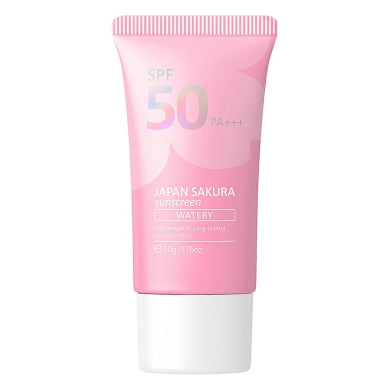 Japanese Sakura Face Sunscreen SPF50, Lightweight UV Protection as Daily Makeup Base for Outdoor Sports in the UK