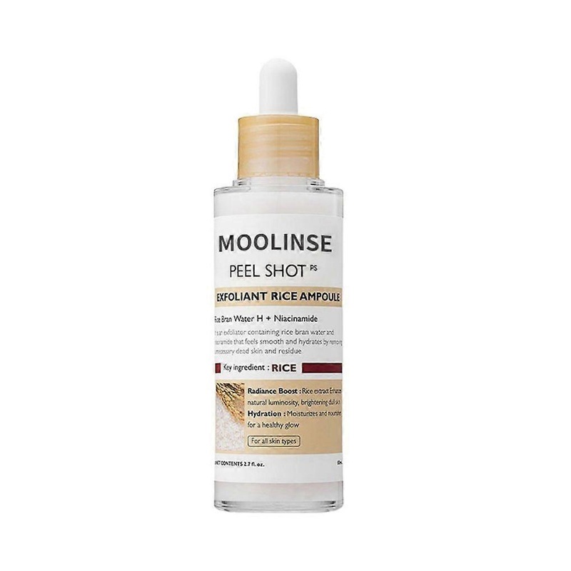 Peel Shot Glow White Rice Peeling Ampoule, Soft Exfoliating Face and Body Scrub Dead Skin Cells Remover for All Skin Types, Face Exfoliator Pore Minim