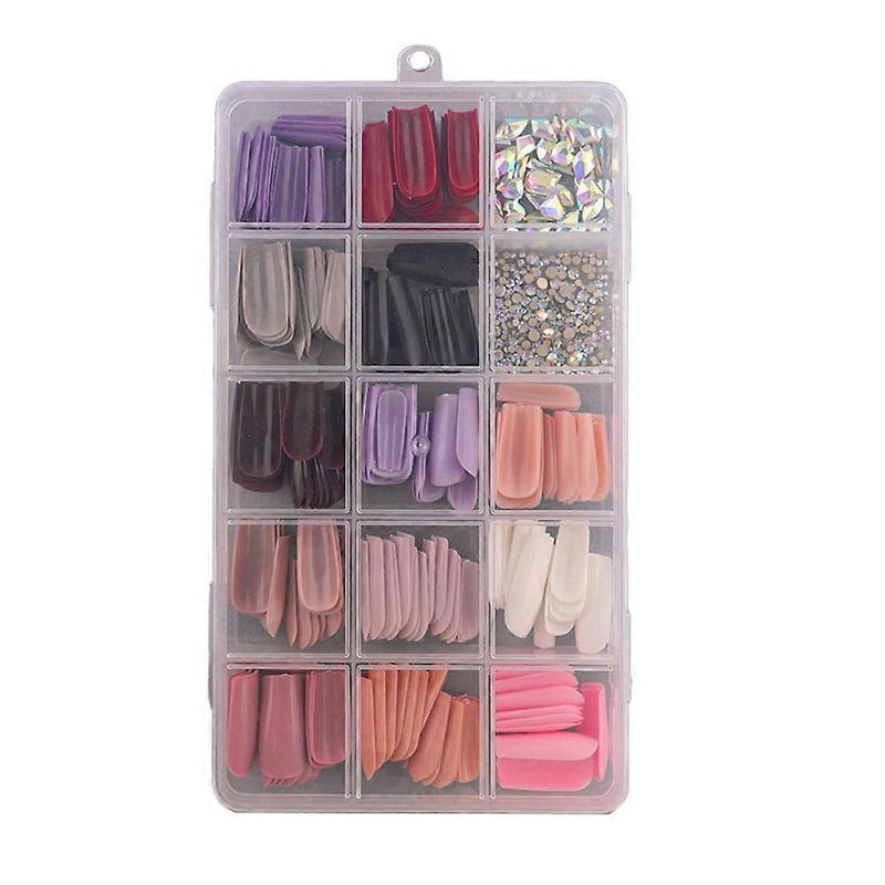 Press on nails, cover nail Colorful fake nail, style 4 - on stock