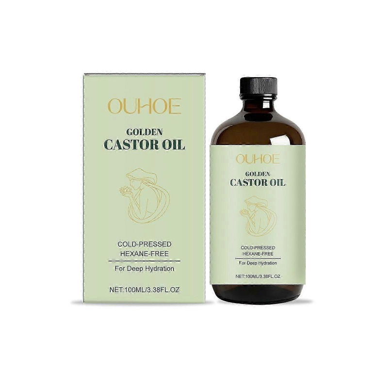 Pure Organic Castor Oil for Deep Skin and Scalp Hydration - Cold-Pressed, Hexane-Free Body Massage Moisturiser