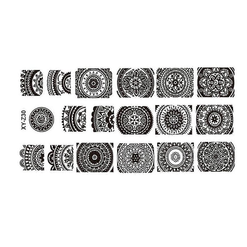 Stainless steel rectangle nail art stamping plate DIY manicure printing image template z30#