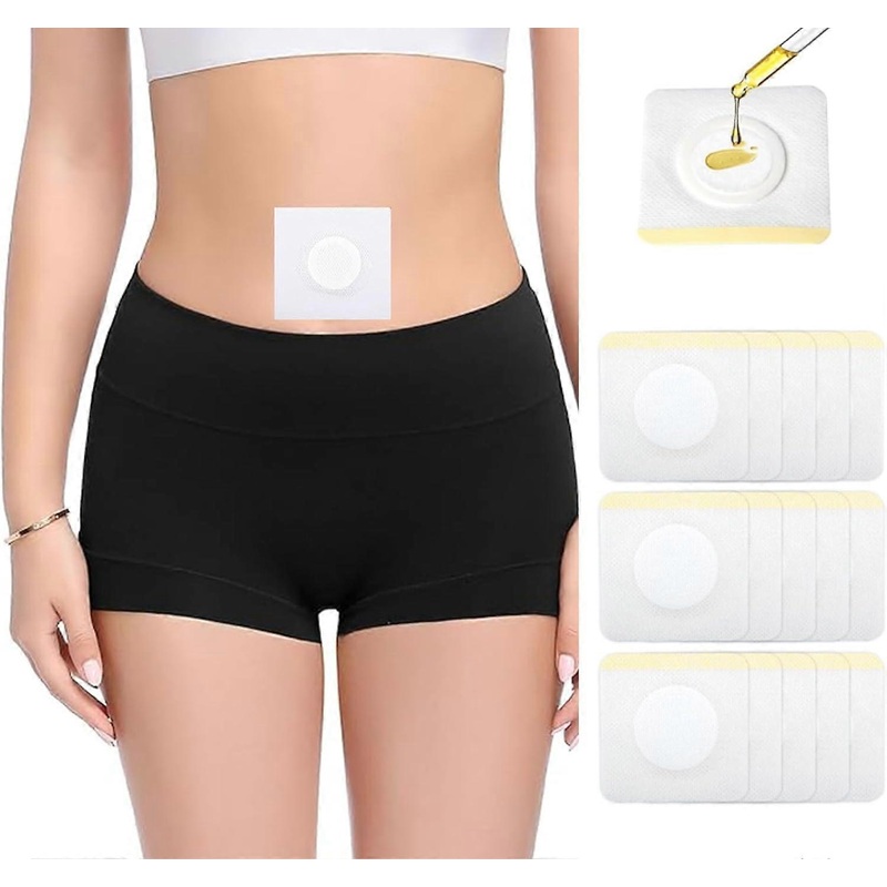 100pcs Disposable Castor Oil Pack Wrap Belly Button(Oil Not Included),CastorOil Patches Castor Oil Wrap Organic Cotton Ea