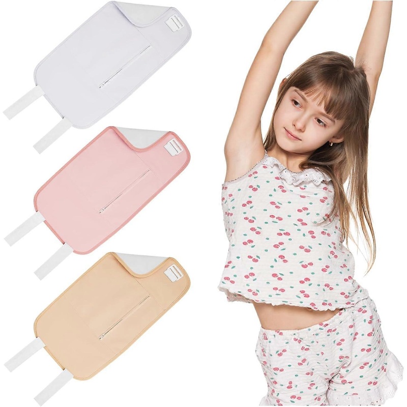 3 Pcs Organic Castor Oil Pack Wrap for Kids - Flannel Castor Oil Compress Pads with Adjustable Strap and Pocket